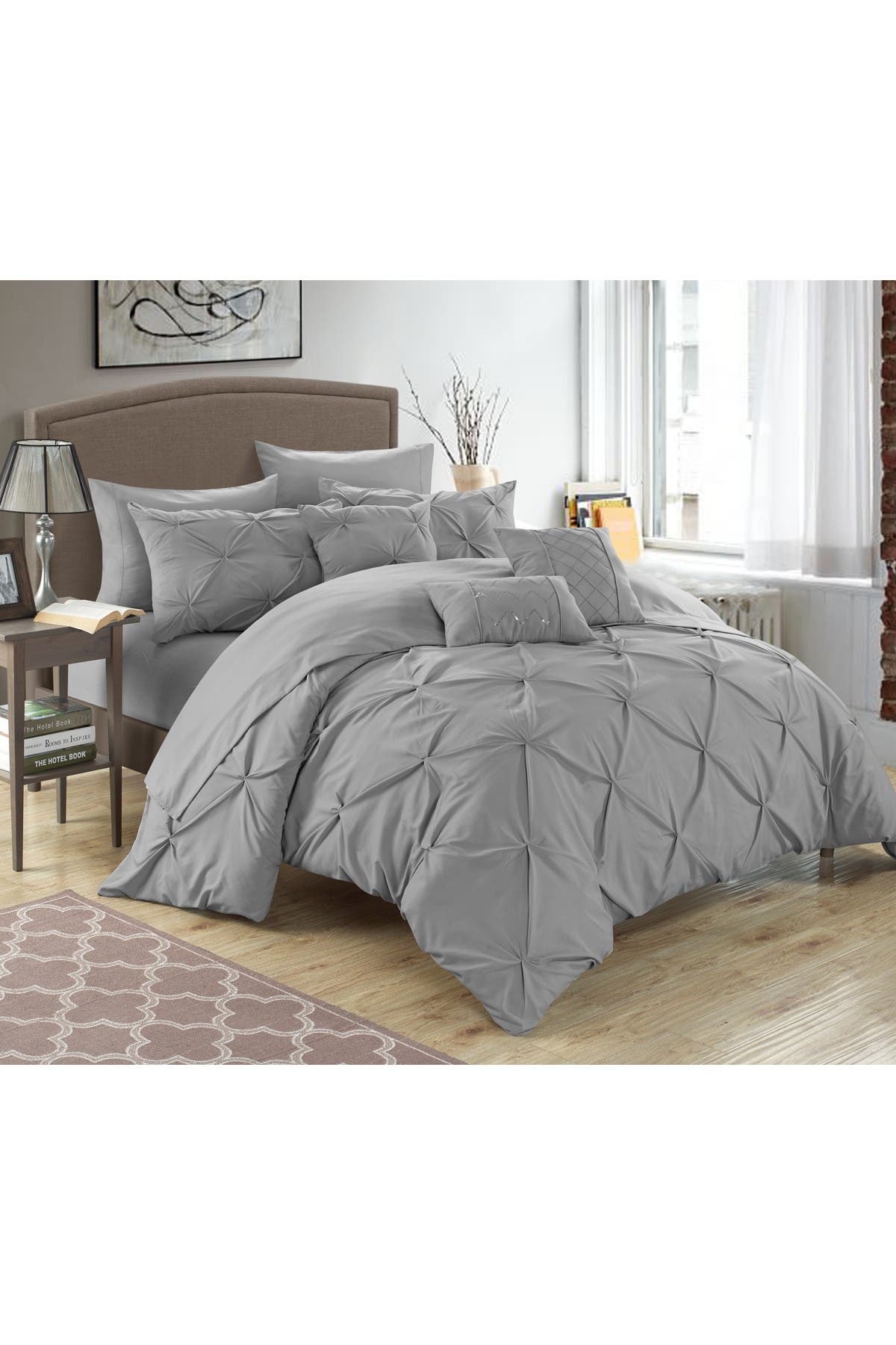 Home & Kitchen ruffled and pleated complete King Bed In a Bag ...